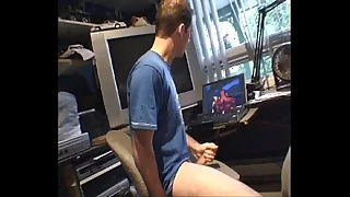 Jerking-off cum coupled with pee